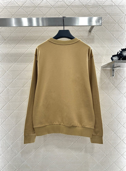 Round neck letter logo hoodie