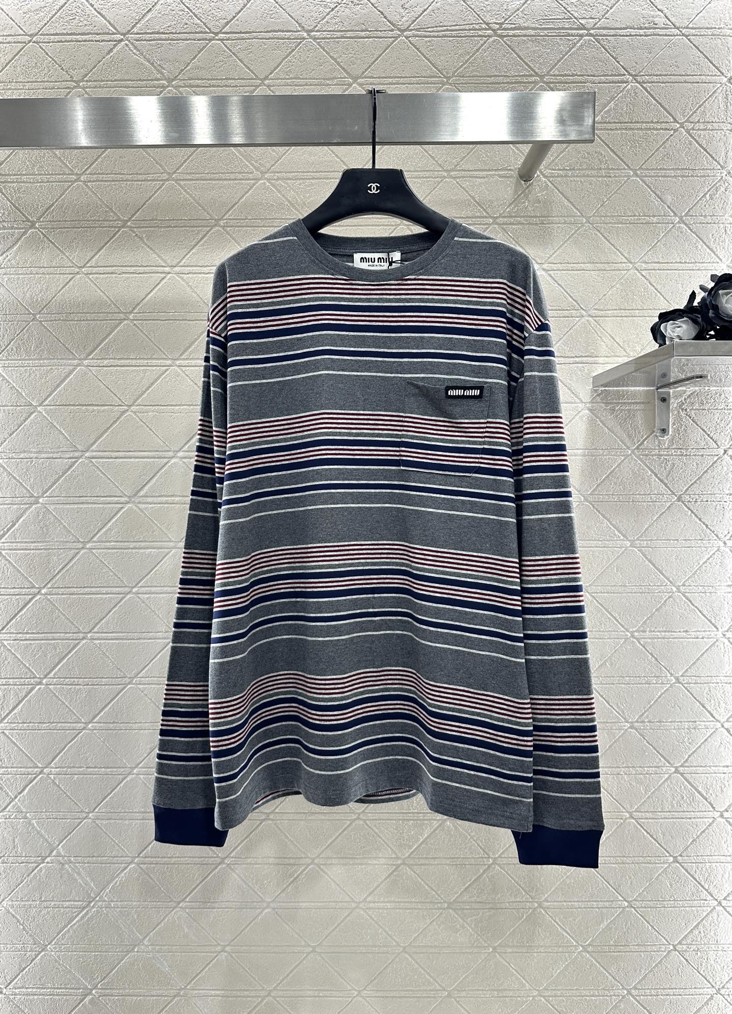 Silhouette striped long sleeved shirt