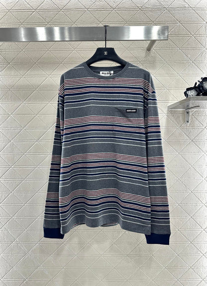 Silhouette striped long sleeved shirt