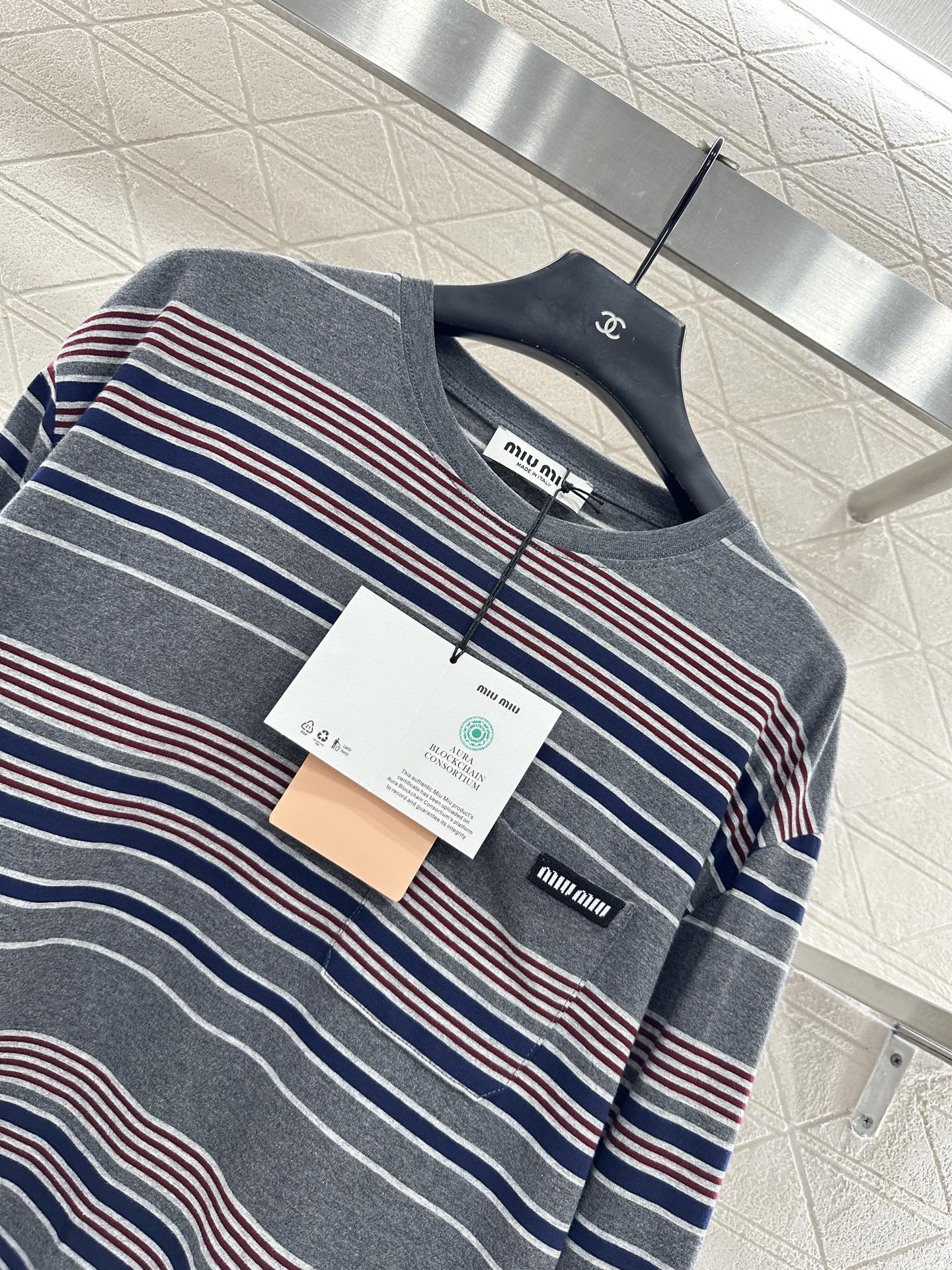 Silhouette striped long sleeved shirt