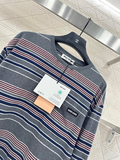 Silhouette striped long sleeved shirt