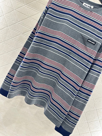 Silhouette striped long sleeved shirt