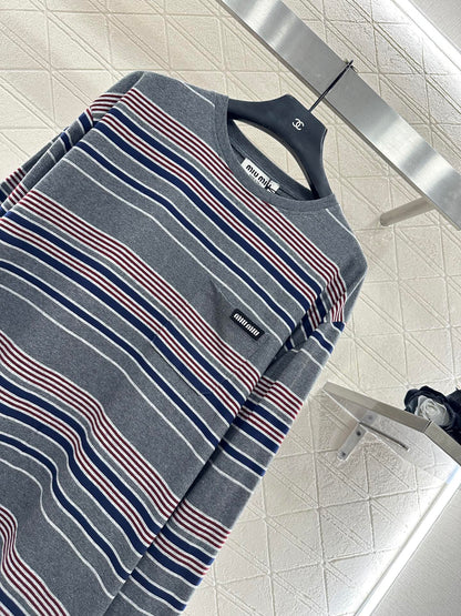 Silhouette striped long sleeved shirt