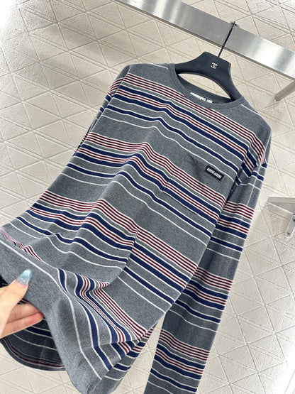 Silhouette striped long sleeved shirt