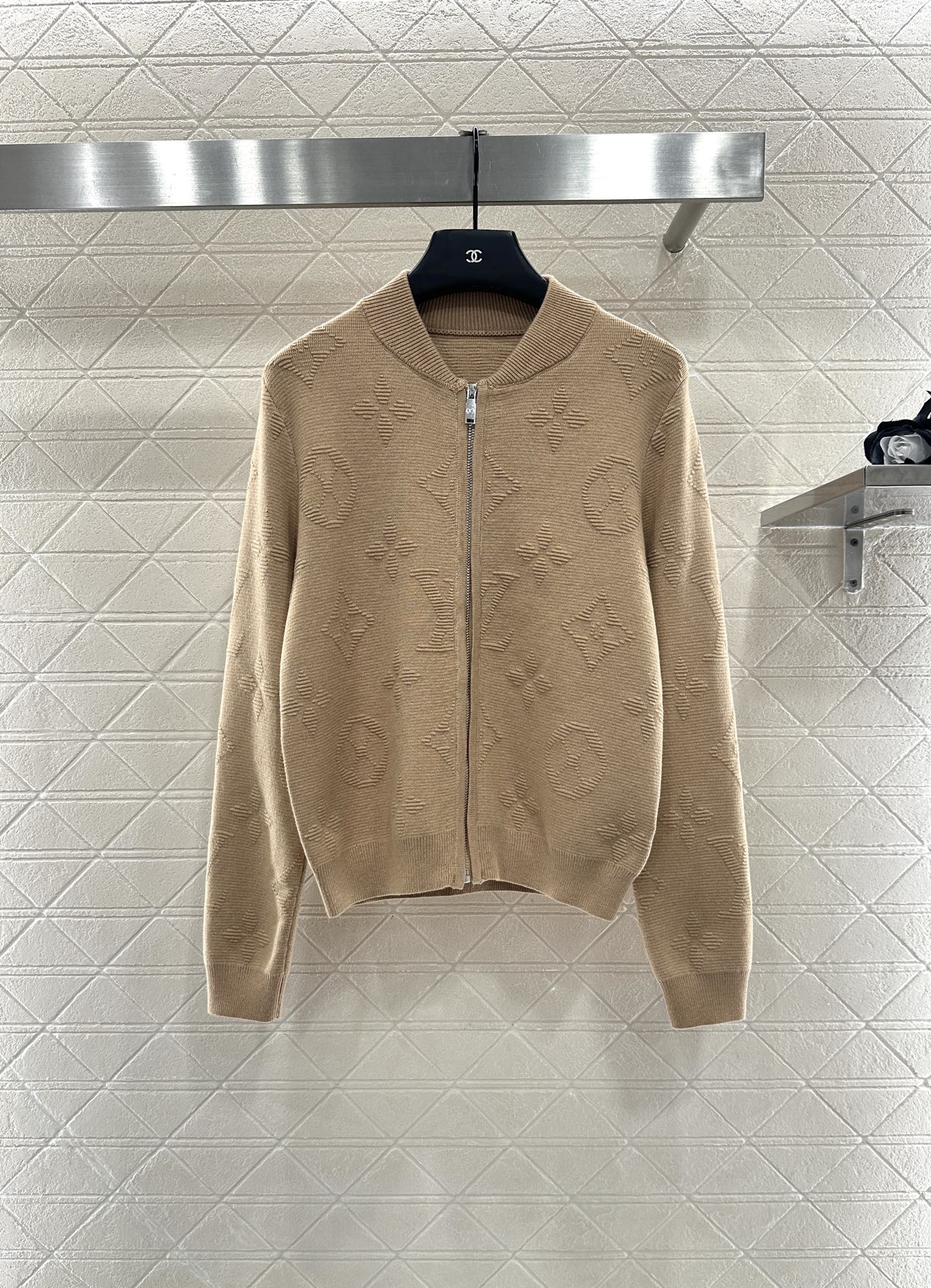 Jacquard Knitted Coat