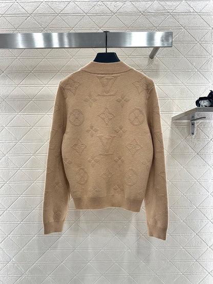 Jacquard Knitted Coat