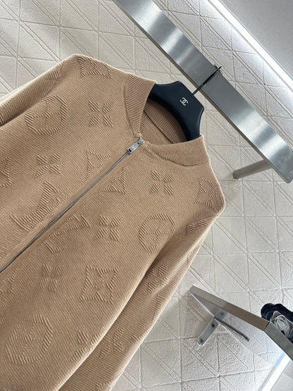 Jacquard Knitted Coat