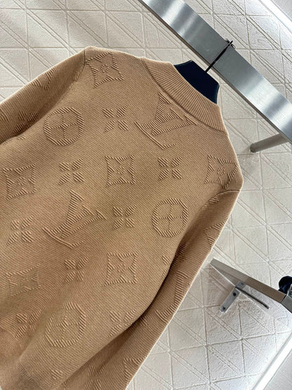 Jacquard Knitted Coat