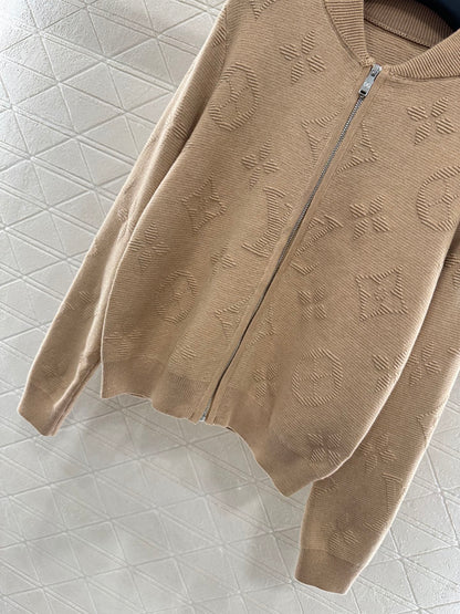 Jacquard Knitted Coat