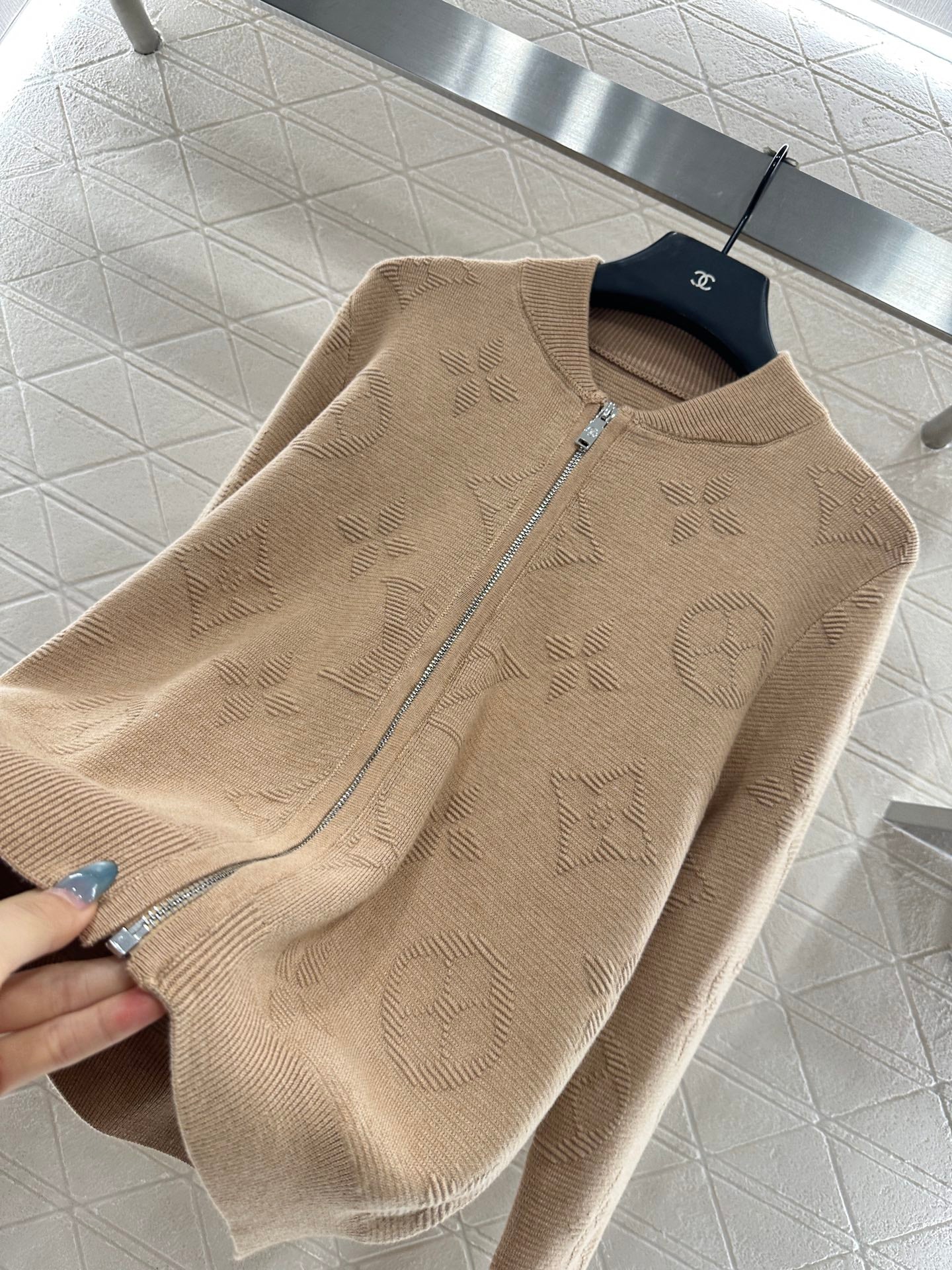 Jacquard Knitted Coat