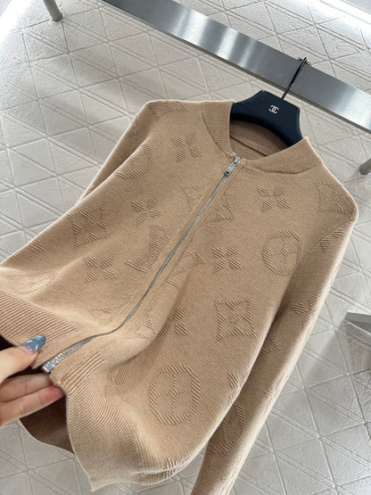 Jacquard Knitted Coat