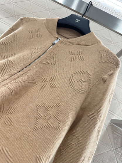 Jacquard Knitted Coat