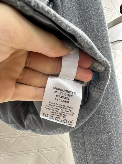 Round neck patchwork sleeve jacket half skirt set