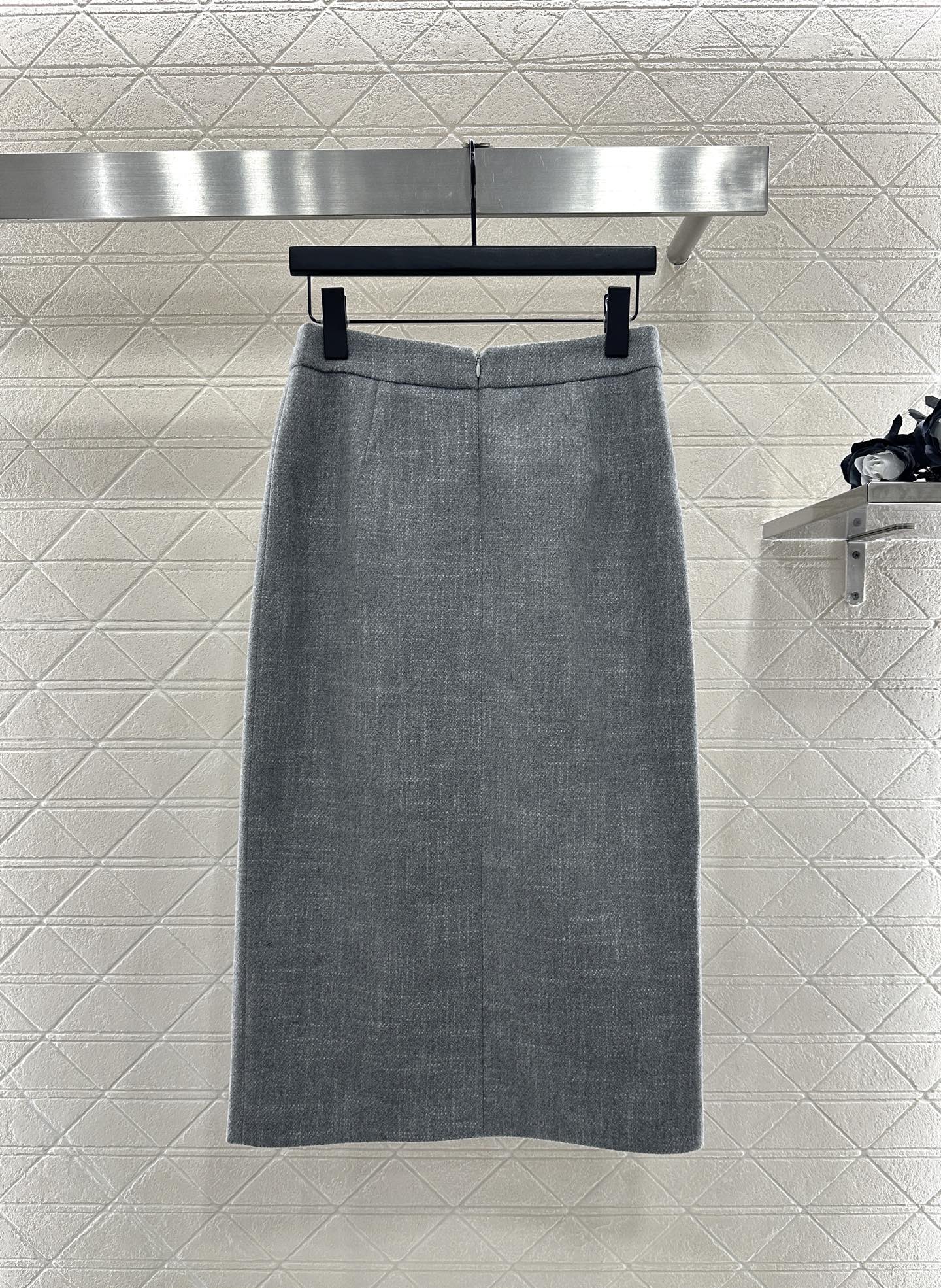 Round neck patchwork sleeve jacket half skirt set