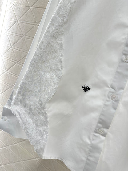 Solid color lace shirt