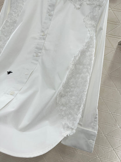 Solid color lace shirt