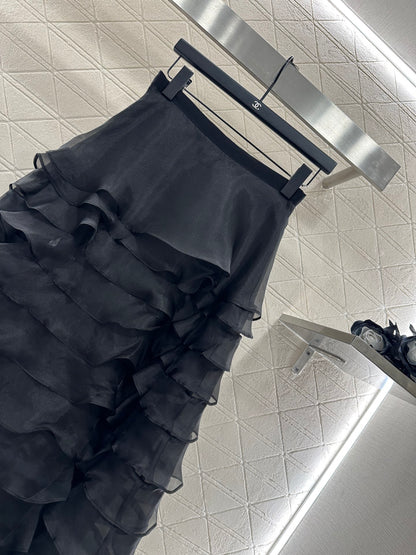 Cake multi-layer long gauze skirt