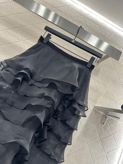 Cake multi-layer long gauze skirt