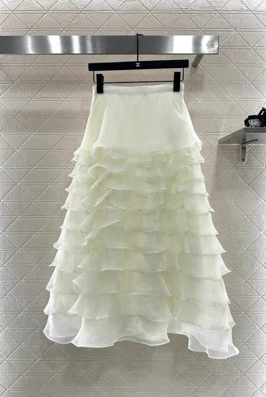 Cake multi-layer long gauze skirt