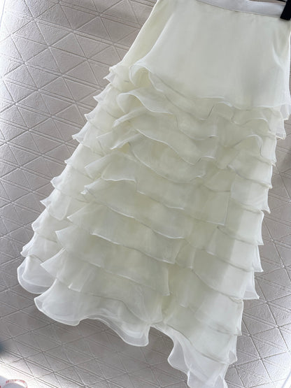 Cake multi-layer long gauze skirt