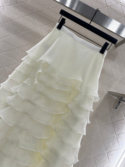Cake multi-layer long gauze skirt