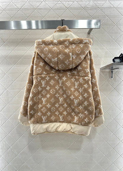 Hooded Teddy Lamb Coat