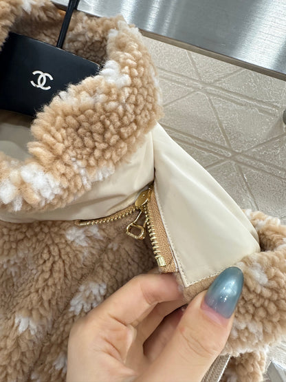 Hooded Teddy Lamb Coat