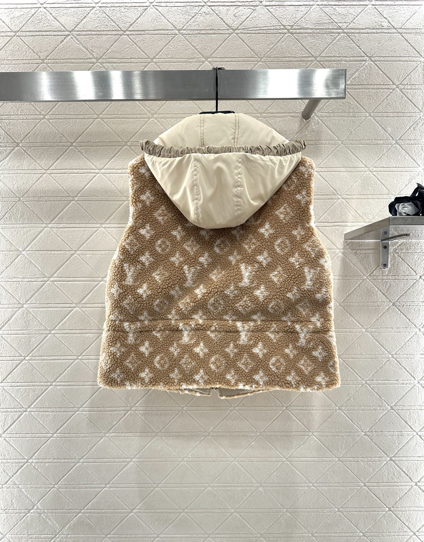 Hooded Teddy Lamb Vest