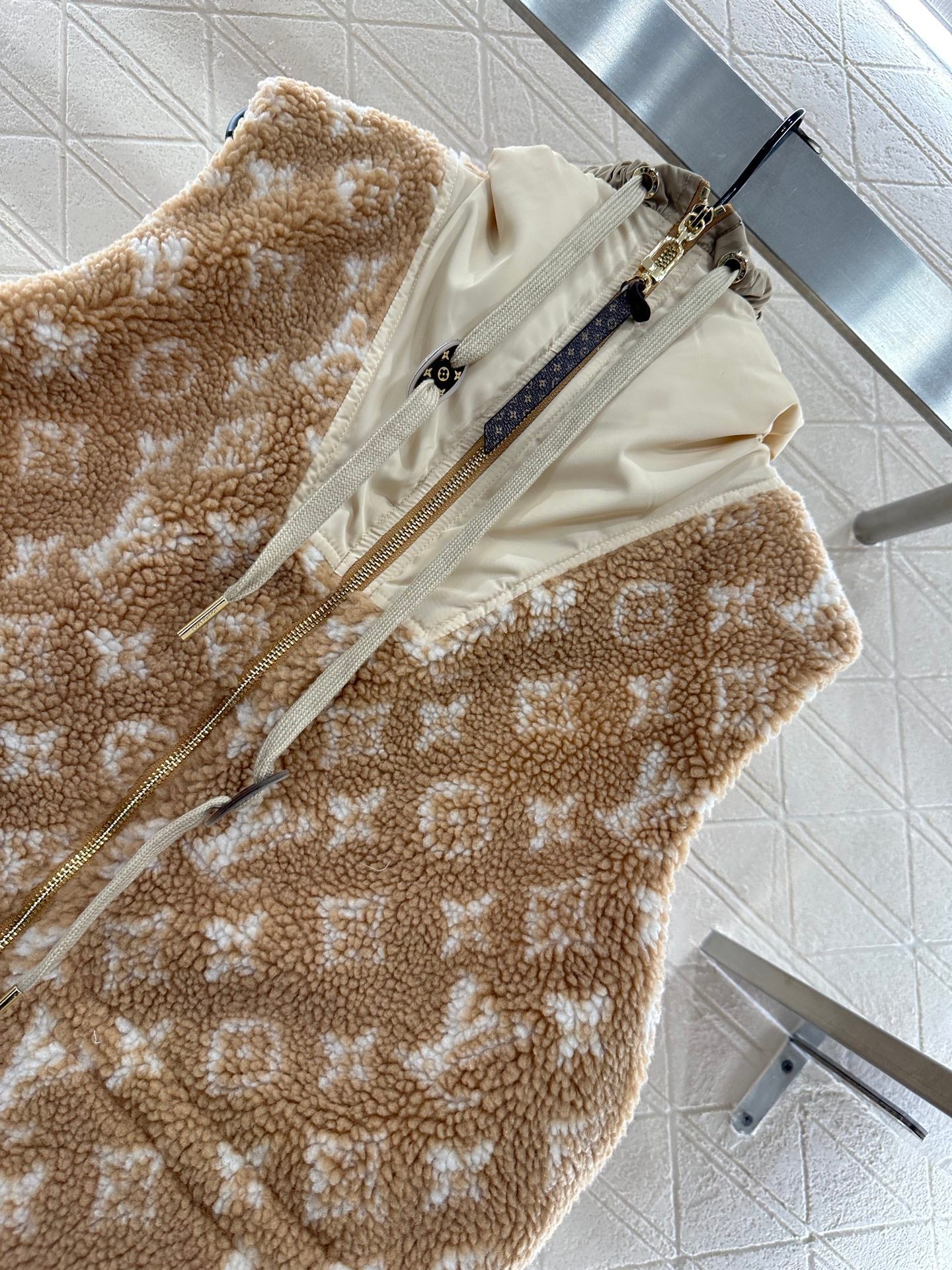 Hooded Teddy Lamb Vest