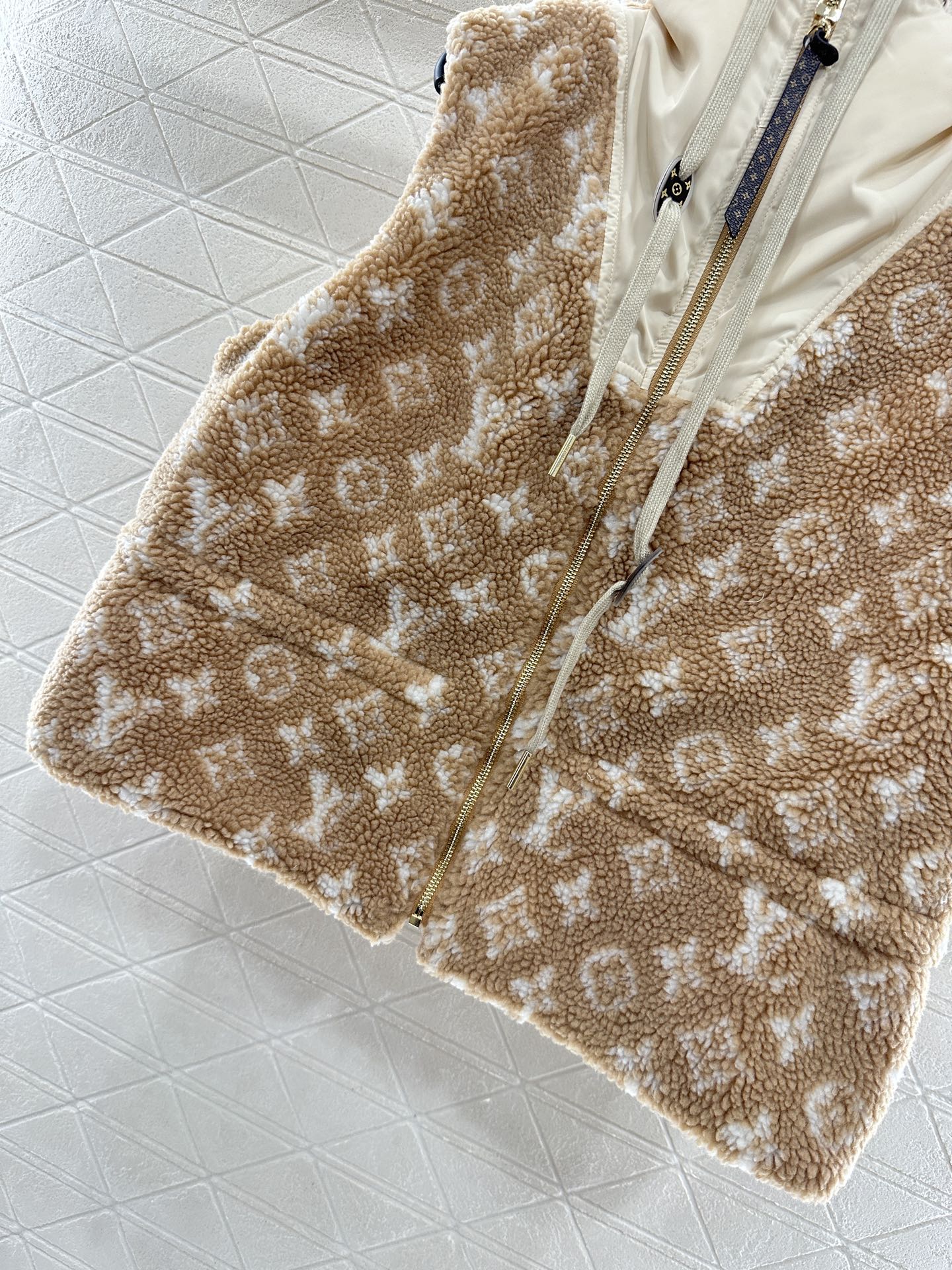 Hooded Teddy Lamb Vest