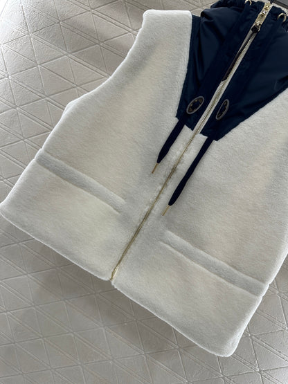 Hooded Teddy Lamb Vest