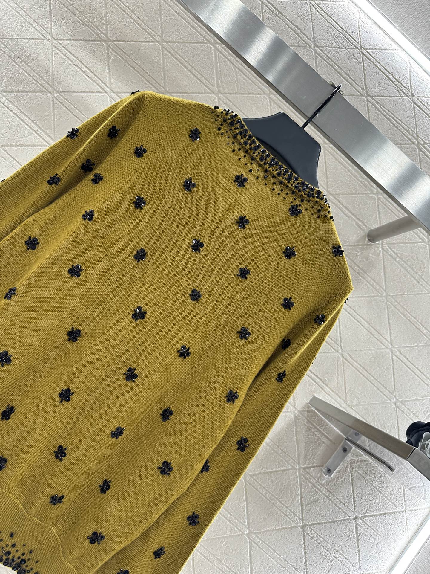 Sequin studded knitted cardigan