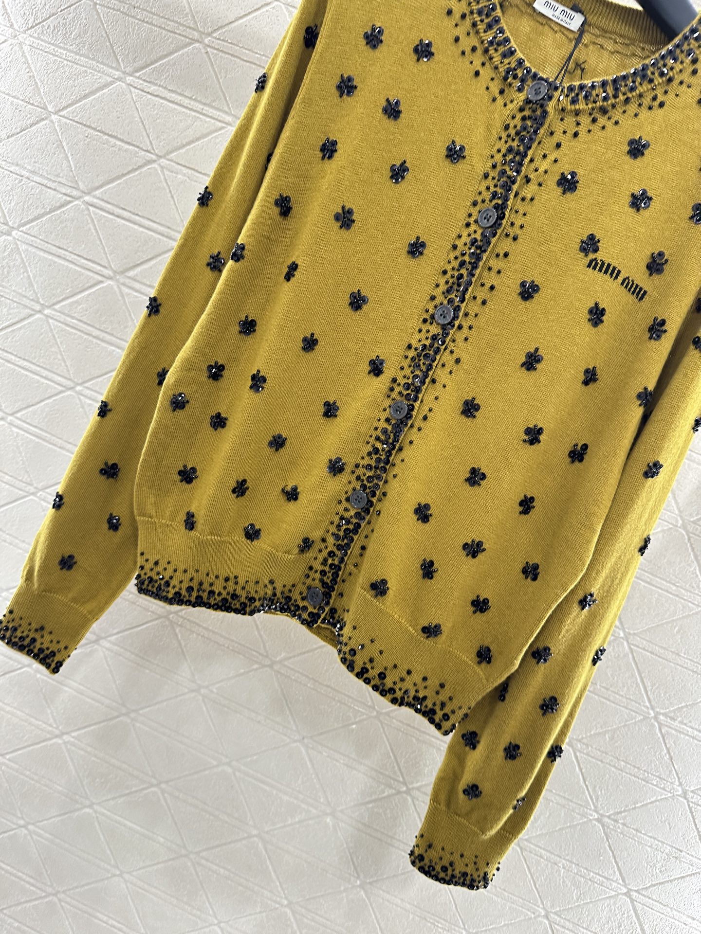 Sequin studded knitted cardigan