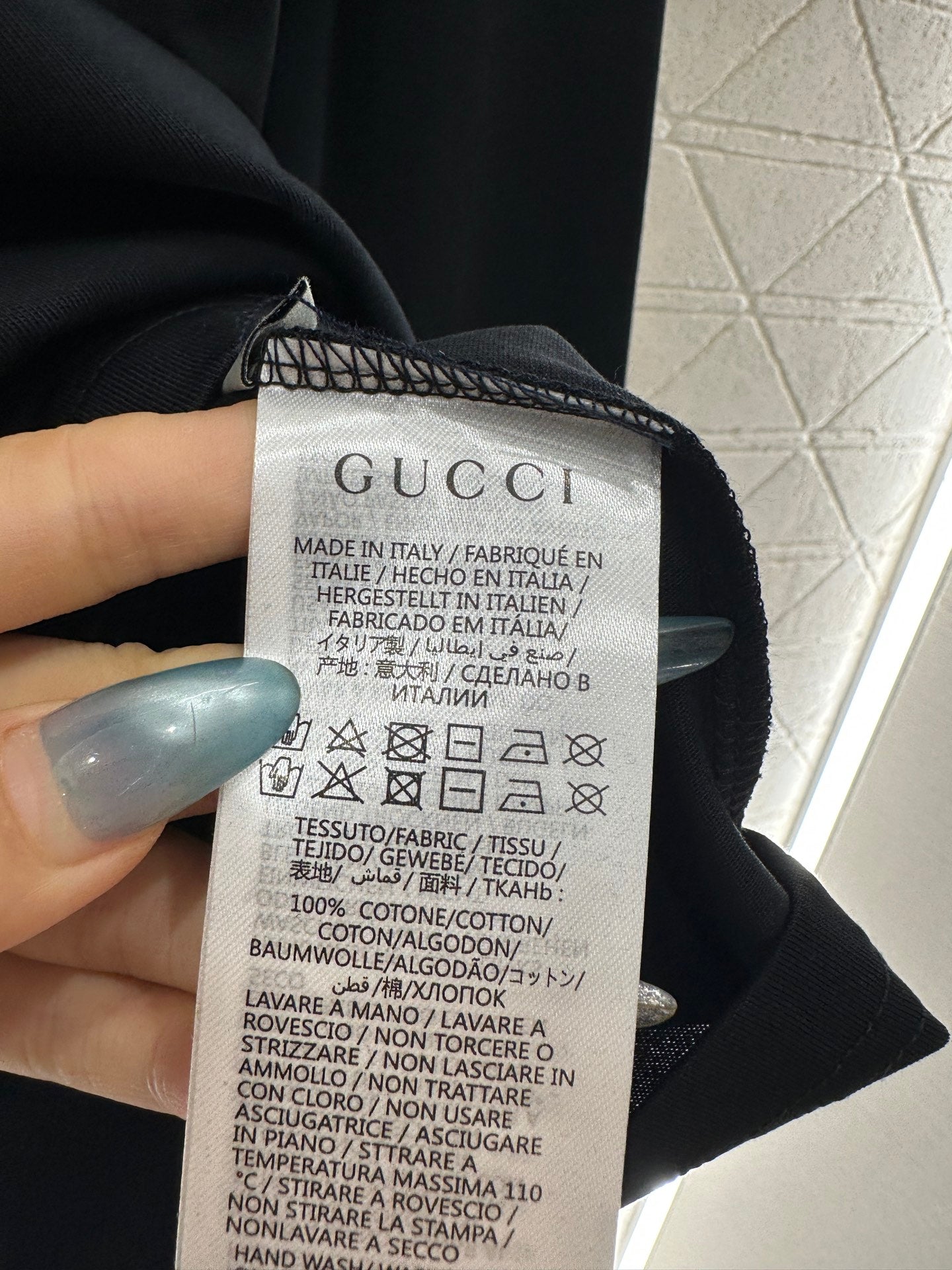 Rhinestone letter long sleeved shirt