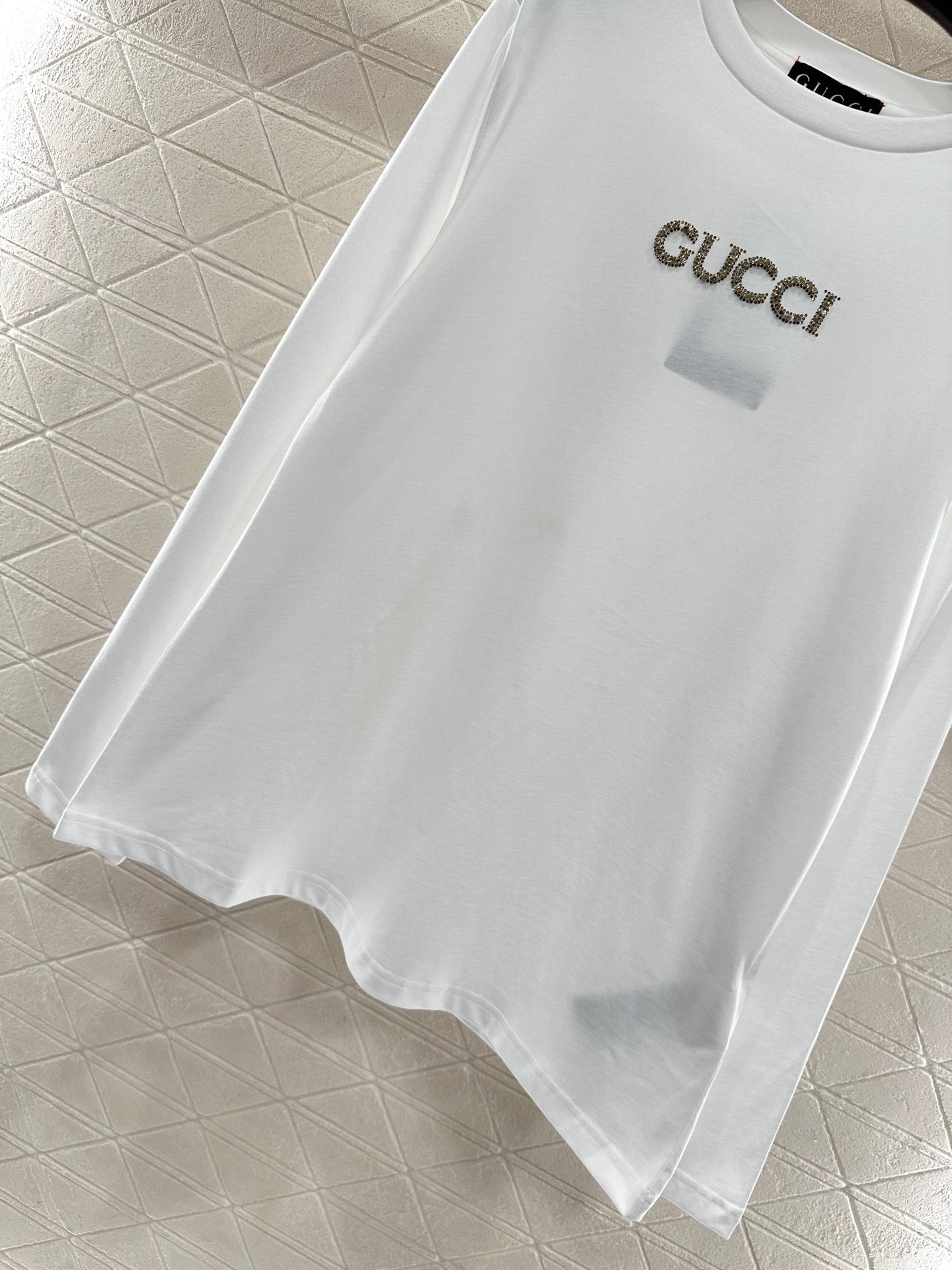 Rhinestone letter long sleeved shirt