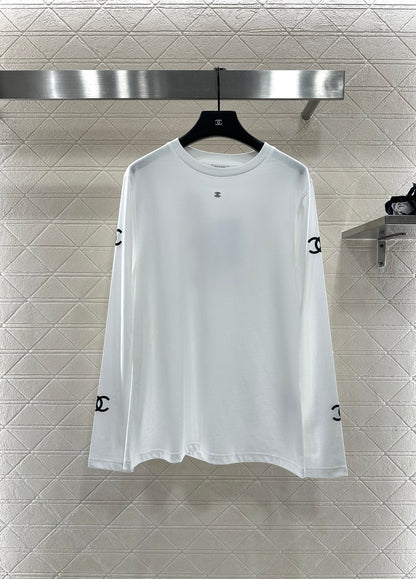 Loose logo long sleeved top