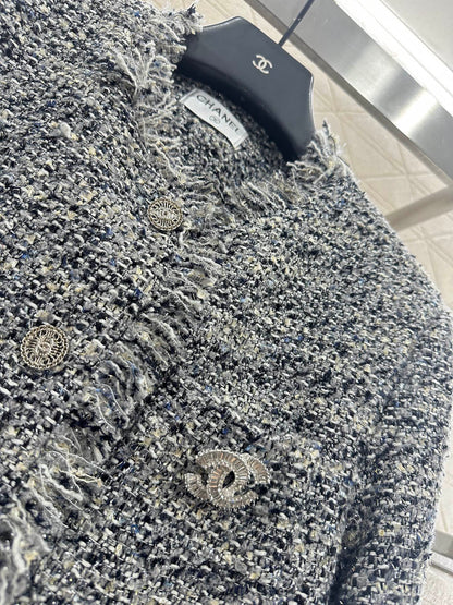 Tassel woolen dress jacket