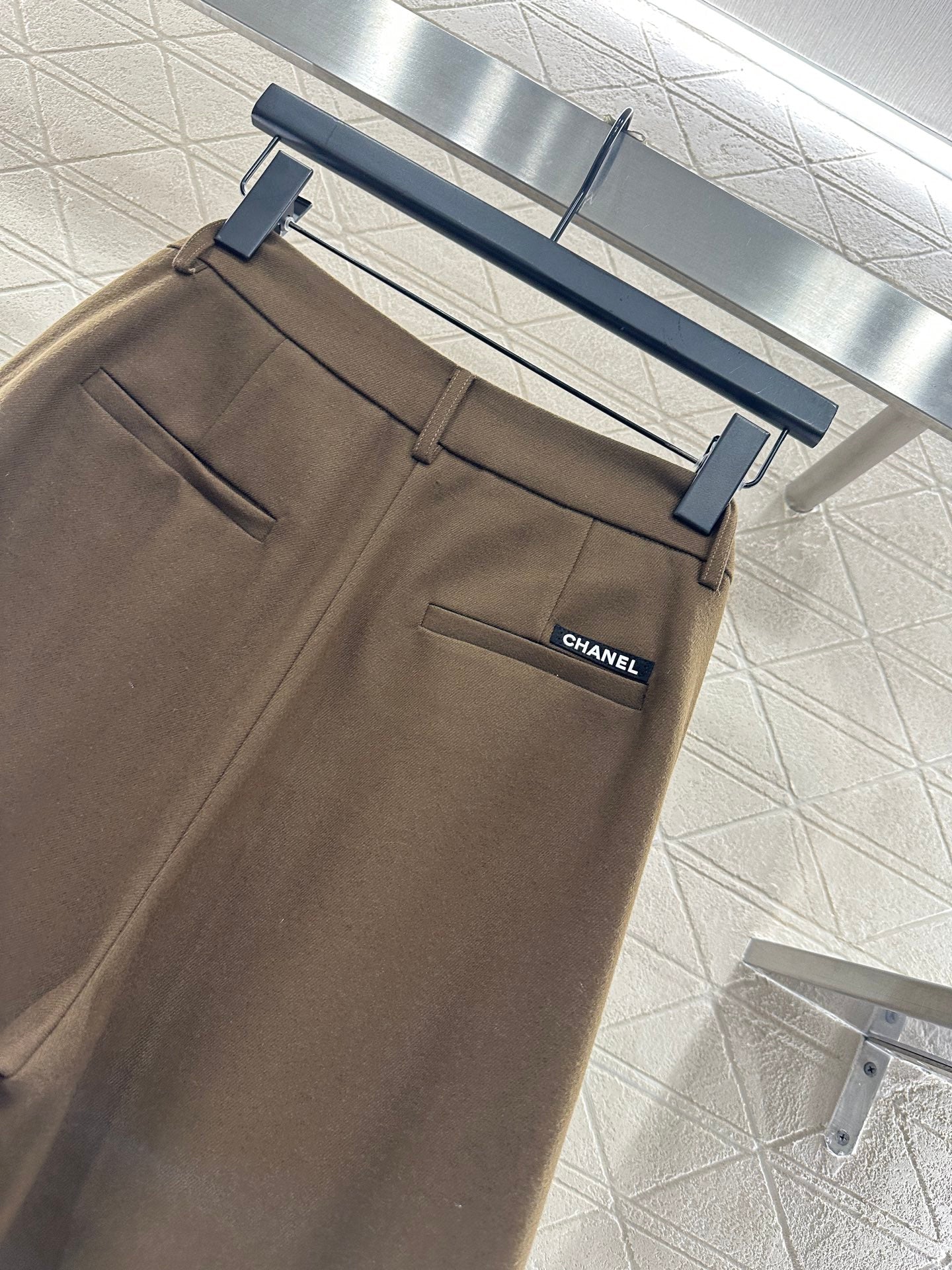 Silk scarf wide leg pants