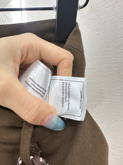 Silk scarf wide leg pants