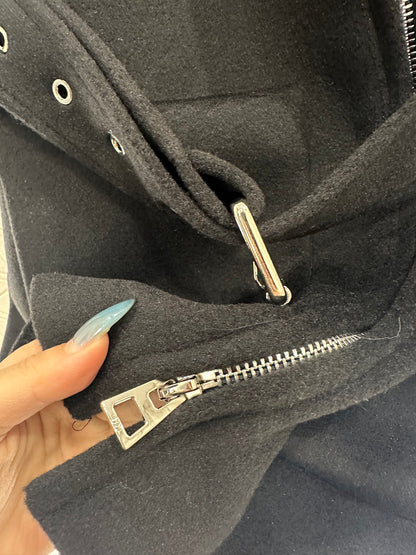 Hooded drawstring jacket