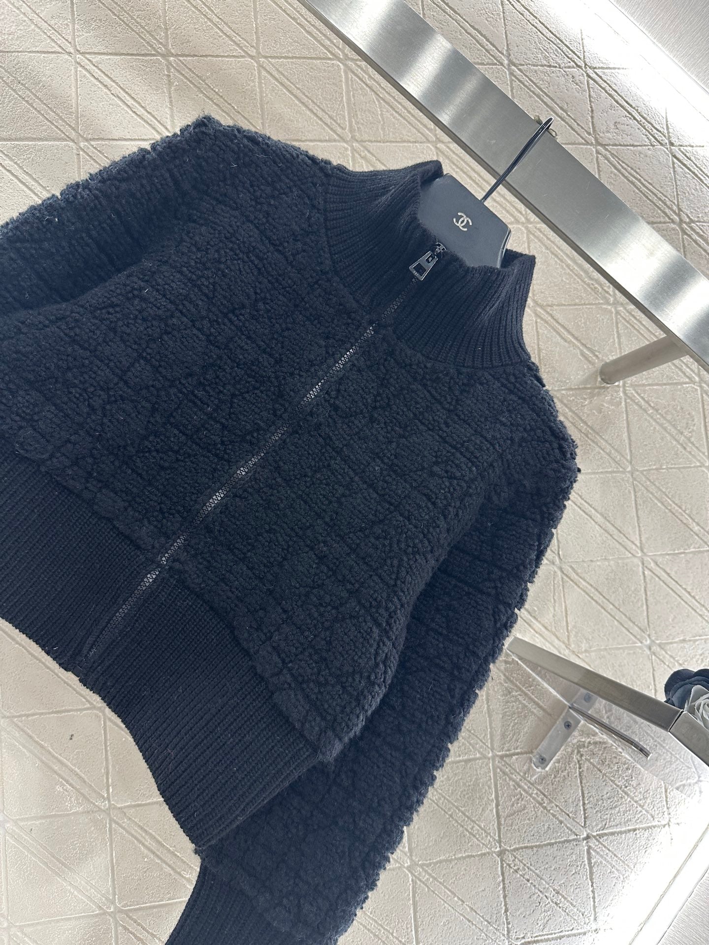 Tengge jacquard zipper jacket