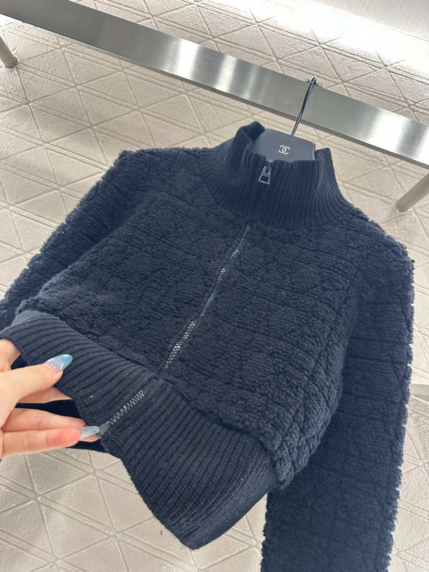 Tengge jacquard zipper jacket