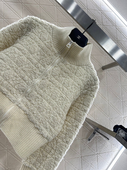 Tengge jacquard zipper jacket