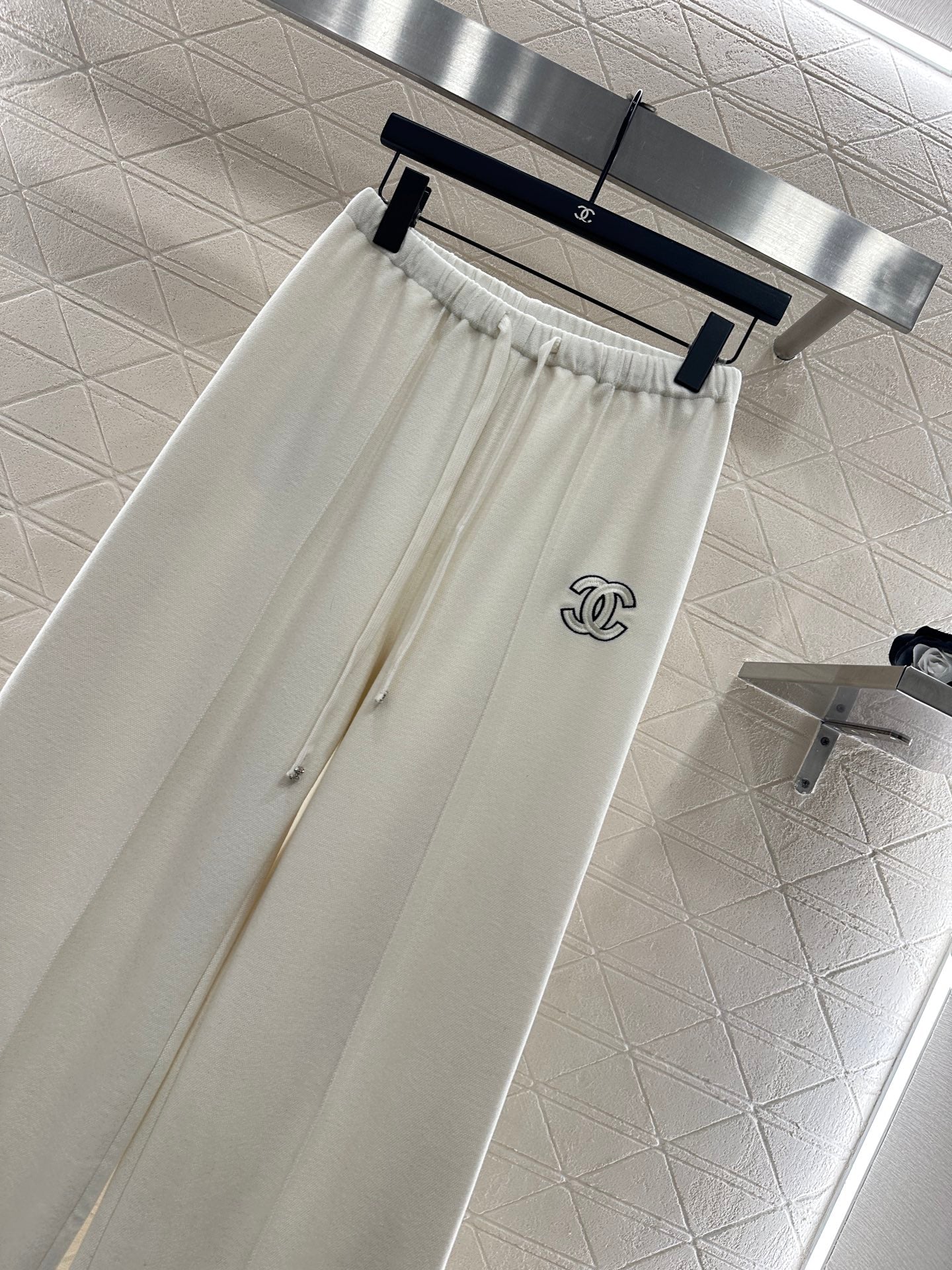 High waisted drawstring wide leg pants