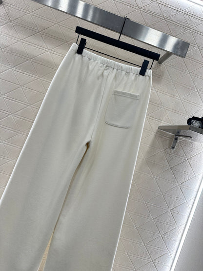 High waisted drawstring wide leg pants