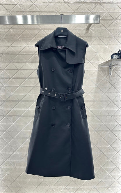 Collar waistband vest skirt