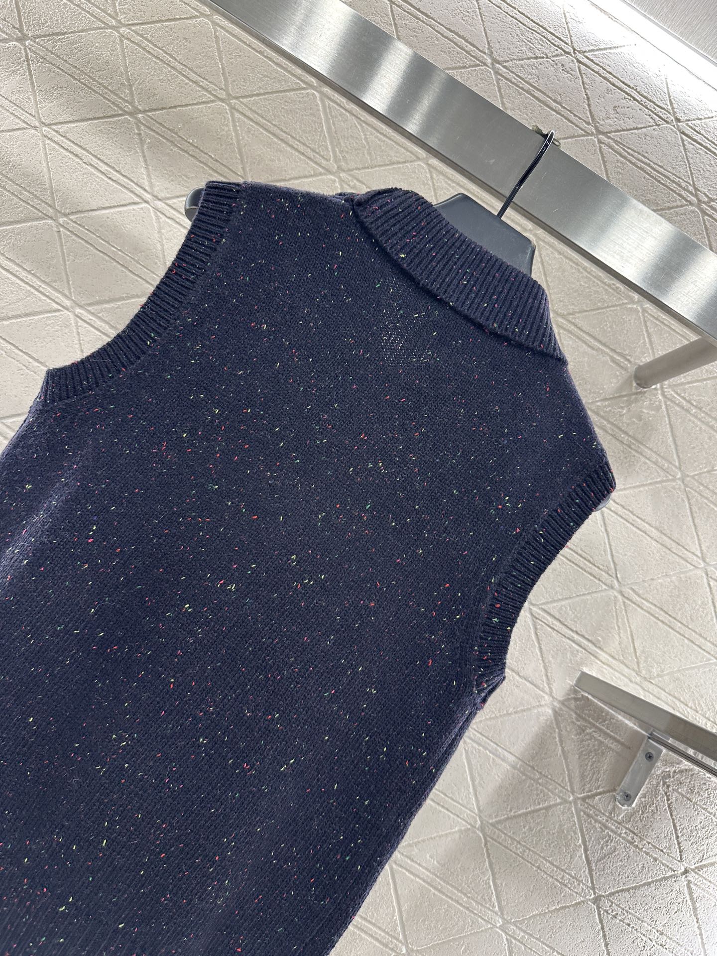 Colorful dot bow knitted vest