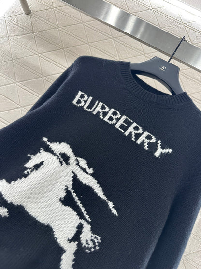 Logo loose pullover sweater