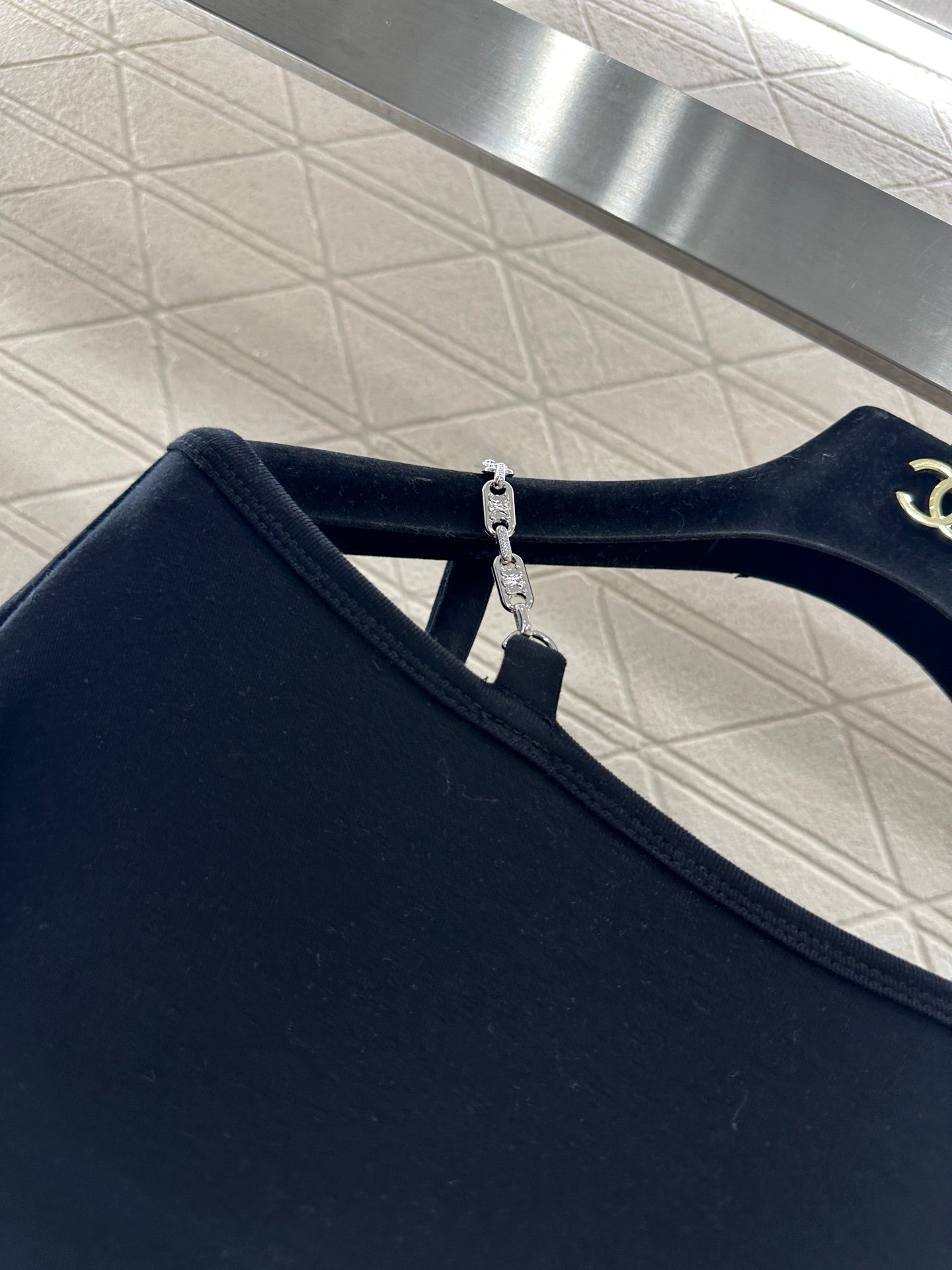 Single shoulder strap top