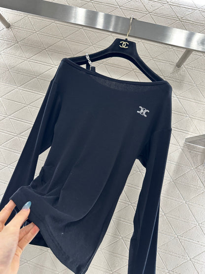 Single shoulder strap top